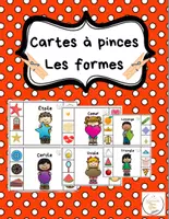 Aperçu - Feuilles d'exercices - Les formes -Cartes à pinces - Page de couverture