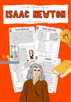 Vorschau - Arbeitsblätter - Isaac Newton English (1) Lesetraining Englisch Vokabeln Textverständnis Worksheet - Deckblatt