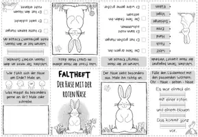 Vorschau - Arbeitsblätter - Faltheft zum Bilderbuch „Der Hase mit der roten Nase“ – Lesebegleitung & Leseverständnis | Ostern Grundschule Klasse 1 - Seite 1