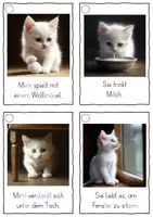 Vorschau - Fördermaterial/Inklusion - Meine Katze Mimi, Lesekarten für Erstleser (Silbenmethode), Nr. 003 - Seite 3