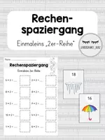 Vorschau - Arbeitsblätter - Materialpaket: Rechenspaziergänge "Einmaleins" - Deckblatt