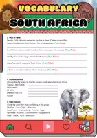 Vorschau - Arbeitsblätter - Vocabulary work South Africa - Grade 9 - Seite 1