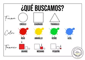 Vista previa - Hojas de trabajo - Forma, color, tamaño - página 1