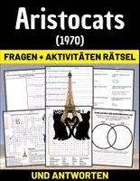Vorschau - Spiele - Film: "Aristocats (1970)" Fragen + Aktivitäten Rätsel + und Antworten. - Deckblatt