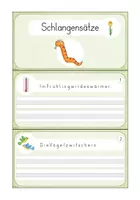 Vorschau - Arbeitsblätter - Schlangensätze Frühling - Freiarbeitsmaterial Deutsch - Seite 3