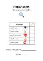 Vorschau - Stationenlernen - Stationsheft Stoffe erkunden - Seite 1