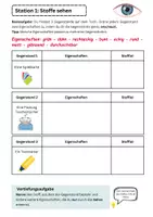 Vorschau - Stationenlernen - Stationsheft Stoffe erkunden - Deckblatt