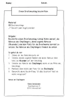 Vorschau - Arbeitsblätter - einen Briefumschlag beschriften - Seite 1