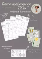 Vorschau - Arbeitsblätter - Rechenspaziergang ZR bis 20 - Subtraktion & Addition - Ostern - Deckblatt