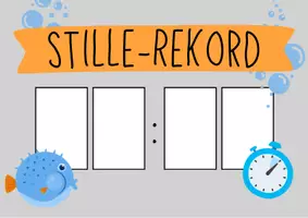 Vorschau - Lehrpläne/Lehrermaterial - „Stille-Rekord“-Schild 🤫🏆 (grau) - Seite 1