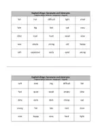 Vorschau - Spiele - Englisch-Bingo: Synonyms and Antonyms - Seite 1