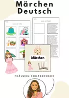 Vorschau - Arbeitsblätter - Deutsch: Märchen Lesen und Kleben - Deckblatt