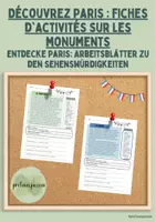 Vorschau - Arbeitsblätter - Découvrez Paris - Arbeitsblätter zu den wichtigsten Sehenswürdigkeiten in Paris - Deckblatt