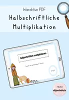 Vorschau - Fördermaterial/Inklusion - Halbschriftliche Multiplikation - interaktive PDF - Deckblatt