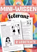 Vorschau - Arbeitsblätter - Mini-Wissen - Toleranz - Deckblatt