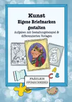 Vorschau - Mal- und Bastelvorlagen - eine eigene Briefmarke gestalten - Deckblatt