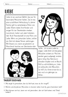 Vorschau - Arbeitsblätter - Mini-Wissen - Liebe - Seite 1