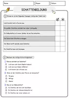 Vorschau - Arbeitsblätter - Schattenbildung Physik Arbeitsblätter mit Lösungen Lesetext - Seite 2