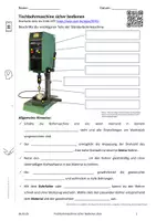 Vorschau - Arbeitsblätter - Tischbohrmaschine sicher bedienen - Deckblatt