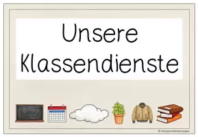 Vorschau - Bildkarten - Klassendienste (Classroom Management) - Seite 1