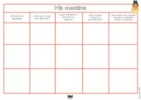 Vista previa - Hojas de trabajo - MATERIAL MENTIRAS - Portada