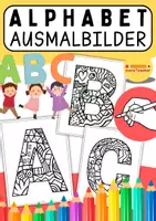 Vorschau - Mal- und Bastelvorlagen - Pop Art Buchstaben zum Ausmalen - 26 Ausmalbilder - Alphabet - ABC - Buchstabenbilder ausmalen - Malvorlagen - Ausmalbilder Grundschule - Kunst Grundschule - Feinmotorik fördern - Buchstabenbilder - Klasse 1-2 - Deckblatt