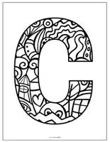 Vorschau - Mal- und Bastelvorlagen - Pop Art Buchstaben zum Ausmalen - 26 Ausmalbilder - Alphabet - ABC - Buchstabenbilder ausmalen - Malvorlagen - Ausmalbilder Grundschule - Kunst Grundschule - Feinmotorik fördern - Buchstabenbilder - Klasse 1-2 - Seite 3