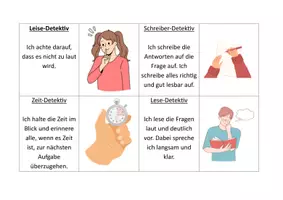 Vorschau - Aufgabenkarten - Rollenkarten Gruppenarbeit (fächerübergreifend) - Deckblatt