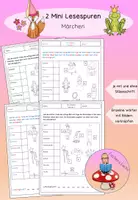 Vorschau - Arbeitsblätter - 2 Mini Lesespuren: Märchen - Deckblatt