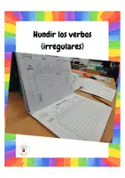 Vista previa - Hojas de trabajo - Hundir los verbos irregulares - Portada