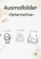 Vorschau - Mal- und Bastelvorlagen - Ausmalbilder Ostermotive - Deckblatt