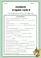 Vorschau - Arbeitsblätter - Irregular Verbs Lückentext zum Thema accidents - Seite 3