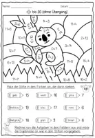 Vorschau - Arbeitsblätter - Rechnen & Malen – Addition bis 20 (ohne Zehnerübergang) 🎨 Rechenmalblätter ZR 20, Mathe spielerisch üben, Klasse 1 - Seite 3