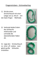 Vorschau - Bildkarten - Anleitung Fingerstricken Schmetterling - Seite 1