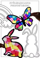 Vorschau - Arbeitsblätter - Kunst - Fensterbilder für Frühling und Ostern mit Schritt für Schritt Anleitung - Seite 1