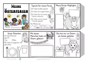 Vorschau - Arbeitsblätter - Ferienreflexion Leporello Osterferien Klasse 2 Ostern - Seite 2