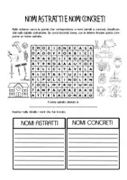 anteprima - Esercizi - Nomi astratti e nomi concreti - Pagina 1