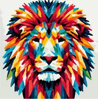Vorschau - Mal- und Bastelvorlagen - Malen nach Zahlen Polygon Tiere (50 Malvorlagen) inkl. Stundenentwurf (PDF) - Seite 1