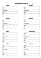 Vorschau - Arbeitsblätter - Verben konjungieren Arbeitsblätter - Deckblatt