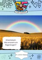 Vorschau - Arbeitsblätter - Arbeitsblatt: Wie funktioniert ein Regenbogen? 🌈🔍 - Deckblatt