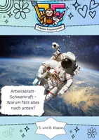 Vorschau - Arbeitsblätter - Arbeitsblatt: Schwerkraft – Warum fällt alles nach unten? 🌍🍎 - Deckblatt