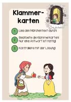 Vorschau - Anderer Materialtyp - Klammerkarten zu Märchen (Leseverständnis) - Seite 1