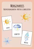 Vorschau - Bildkarten - Wetter & Jahreszeiten – Morgenkreiskarten für den Kindergarten - Deckblatt
