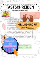 Vorschau - Text - Tastschreiben: 10-Minuten-Abschrift Gesund und fit - Deckblatt