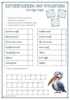 Vorschau - Arbeitsblätter - Recherchieren und schleichen - Schräge Vögel (Schleich-Recherche) - Seite 2