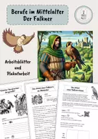 Vorschau - Arbeitsblätter - Berufe im Mittelalter - Der Falkner - Deckblatt