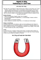 Vorschau - Arbeitsblätter - PHYSIK - Magnete im Alltag - Magnetismus - Seite 1