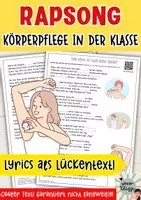 Vorschau - Arbeitsblätter - RAPSONG für "müffelnde" Klassen! KÖRPERPFLEGE als Hiphop-Song - Deckblatt