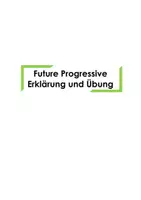 Vorschau - Arbeitsblätter - Future Progressive Erklärung und Übung - Deckblatt