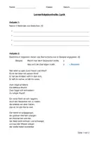 Vorschau - Arbeitsblätter - LK Lyrik (inkl. Lösungen) - Deckblatt